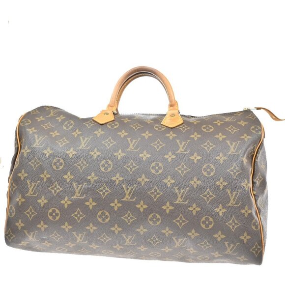 LOUIS VUITTON Speedy 40 Travel Hand Bag Monogram Leather Brown - Picture 1 of 16